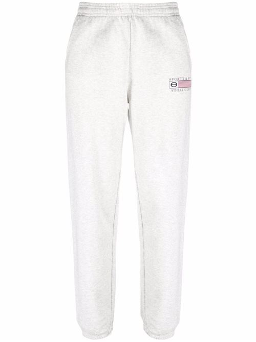 Pantalone in cotone SPORTY & RICH | SW282HGATHLETICGROUPFLAGHEATHERGRAY